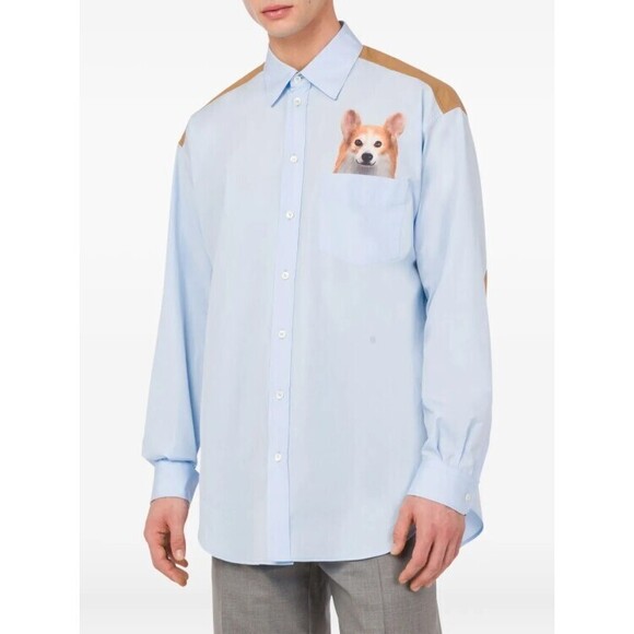 Moschino White Tailored Fit Shirt With Button-Down Front - NWT - Picture 3 of 3